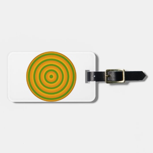 Colorful Concentric Circles Bagagelabel (Voorkant horizontaal)