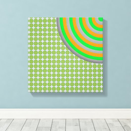 Colorful Concentric Circles Canvas (Insitu (Houten vloer))