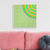 Colorful Concentric Circles Canvas (Insitu (Woonkamer))