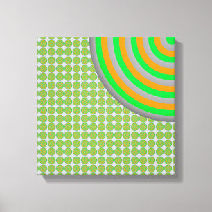 Colorful Concentric Circles Canvas