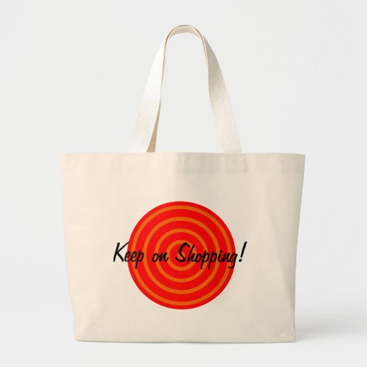 Colorful Concentric Circles Carry Bag Grote Tote Bag (Voorkant)