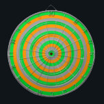 Colorful Concentric Circles Dartboard Dartbord<br><div class="desc">kunstbord gedrukt met een kleurrijk ontwerp van concentrische cirkels.</div>
