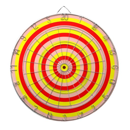 Colorful Concentric Circles Dartboard Dartbord (Voorkant)