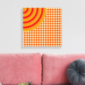 Colorful Concentric Circles Split Canvas Afdruk (Insitu (Woonkamer))