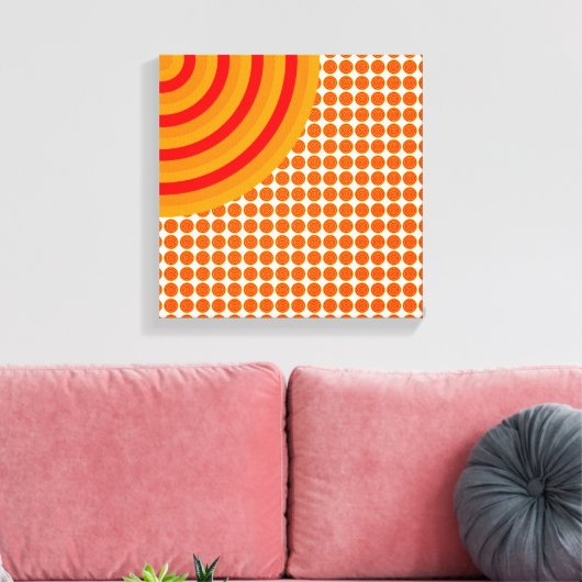 Colorful Concentric Circles Split Canvas Afdruk (Insitu (Woonkamer))