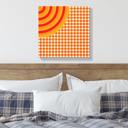 Colorful Concentric Circles Split Canvas Afdruk (Insitu (Slaapkamer))