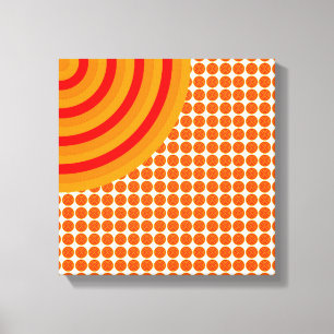 Colorful Concentric Circles Split Canvas Afdruk