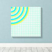 Colorful Concentric Circles Split Canvas Afdruk (Insitu (Houten vloer))
