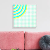 Colorful Concentric Circles Split Canvas Afdruk (Insitu (Woonkamer))