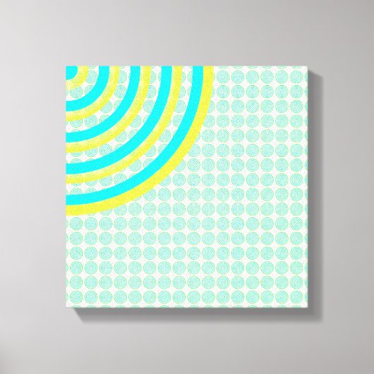 Colorful Concentric Circles Split Canvas Afdruk (Voorkant)