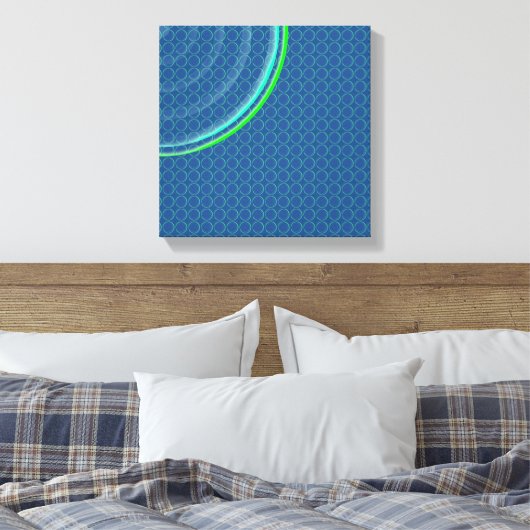 Colorful Concentric Circles Split Canvas Afdruk (Insitu (Slaapkamer))