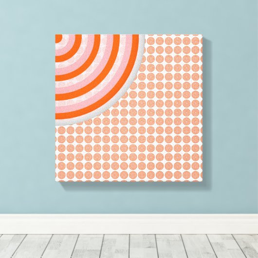 Colorful Concentric Circles Split Canvas Afdruk (Insitu (Houten vloer))