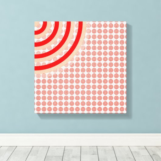 Colorful Concentric Circles Split Canvas Afdruk (Insitu (Houten vloer))