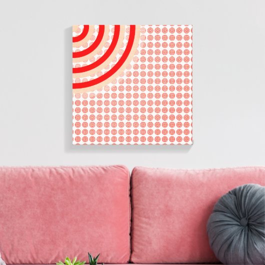 Colorful Concentric Circles Split Canvas Afdruk (Insitu (Woonkamer))