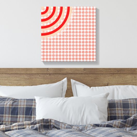Colorful Concentric Circles Split Canvas Afdruk (Insitu (Slaapkamer))