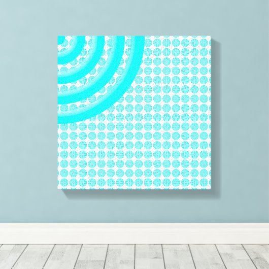 Colorful Concentric Circles Split Canvas Afdruk (Insitu (Houten vloer))
