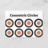 Colorful Concentric Circles Visitekaartje (Voorkant)