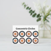 Colorful Concentric Circles Visitekaartje (Staand voorkant)
