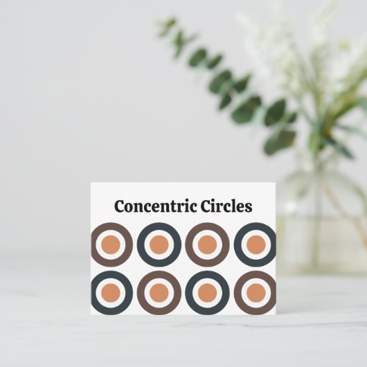 Colorful Concentric Circles Visitekaartje (Staand voorkant)