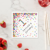 Colorful Confetti 1st Birthday Party Napkins Servetten (Insitu)