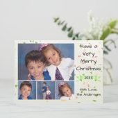 Colorful Confetti 4/5-foto's - 3x5 kerstkaart (Staand voorkant)