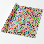 Colorful Confetti Abstract Patroon Cadeaupapier (Uitgerold)