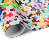 Colorful Confetti Abstract Patroon Cadeaupapier (Rol Hoek)