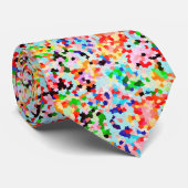 Colorful Confetti Abstract Patroon Stropdas (Opgerold)