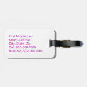 Colorful Confetti Abstracte Naam Bagagelabel (Achterkant horizontaal)