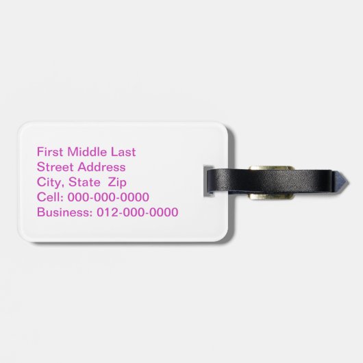 Colorful Confetti Abstracte Naam Bagagelabel (Achterkant horizontaal)