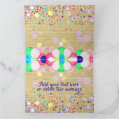 Colorful Confetti and Balloons Happy Birthday Kaart (Binnen)