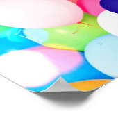 Colorful Confetti and Balloons Happy Birthday Poster (Hoek)