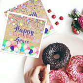 Colorful Confetti and Balloons Happy Birthday Servet