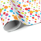 Colorful Confetti and Polka Dot Pattern Gift Wrap Cadeaupapier (Rol Hoek)
