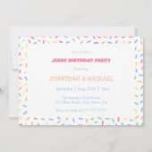 Colorful Confetti Balloon Photo Dual Birthday Kaart (Achterkant)
