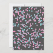 Colorful Confetti Birthday Party Kaart (Achterkant)