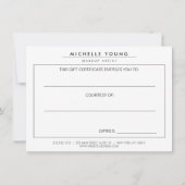 Colorful Confetti Bokeh on Black Gift Certificate (Achterkant)