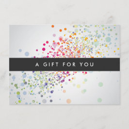 Colorful Confetti Bokeh on Grey Cadeat Certificate