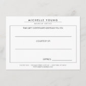 Colorful Confetti Bokeh on Grey Cadeat Certificate (Achterkant)