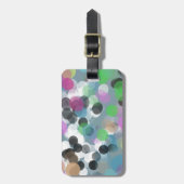 Colorful Confetti Bokeh Stippen Bagagelabel (Voorkant verticaal)