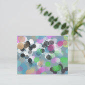 Colorful Confetti Bokeh Stippen Briefkaart (Staand voorkant)