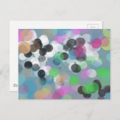 Colorful Confetti Bokeh Stippen Briefkaart (Voorkant / Achterkant)