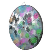 Colorful Confetti Bokeh Stippen Dartbord (Voorkant Rechts)