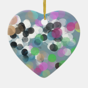Colorful Confetti Bokeh Stippen Keramisch Ornament