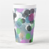 Colorful Confetti Bokeh Stippen Latte Mok (Voorkant)