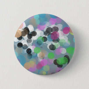 Colorful Confetti Bokeh Stippen Ronde Button 5,7 Cm