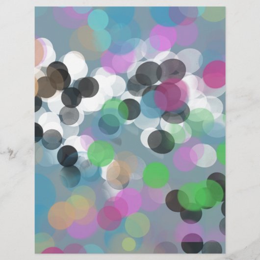 Colorful Confetti Bokeh Stippen Scrapbook Paper (Voorkant)