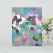 Colorful Confetti Bokeh Stippen Scrapbook Paper (Staand voorkant)