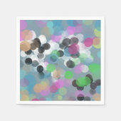 Colorful Confetti Bokeh Stippen Servetten (Voorkant)
