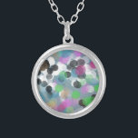Colorful Confetti Bokeh Stippen Zilver Vergulden Ketting<br><div class="desc">Een mooi,  aangepast grafisch ontwerp,  ideaal om feestelijke en feestelijke briefpapier feestdagen en cadeautjes te bieden,  samen met al uw home decor en cadeautjes voor selecties. Geniet!</div>